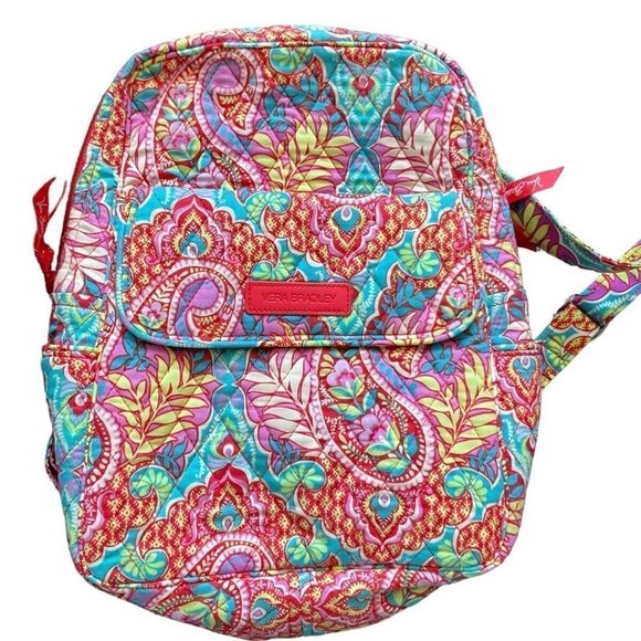 NWOT Vera Bradley Paisley In Paradise Iconic Campus Backpack‎ Retired Pattern  L main image 8